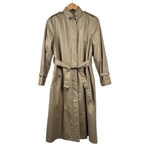VTG London Fog Trench Coat Women’s 10 Maincoats Tan Insulated Lined